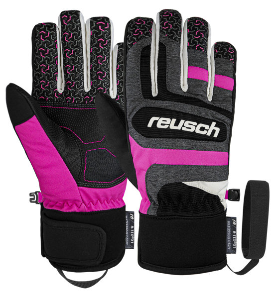 Reusch Chris R-TEX® XT Junior, grey mel./kn.pink, 5.5