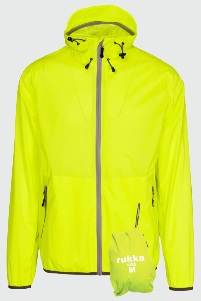 rukka Shelter Herren Regenjacke, fluorescent lemon, L