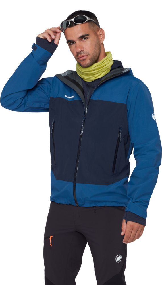 Mammut Crag HS Hooded Jacket Men, tschiel-marine, M