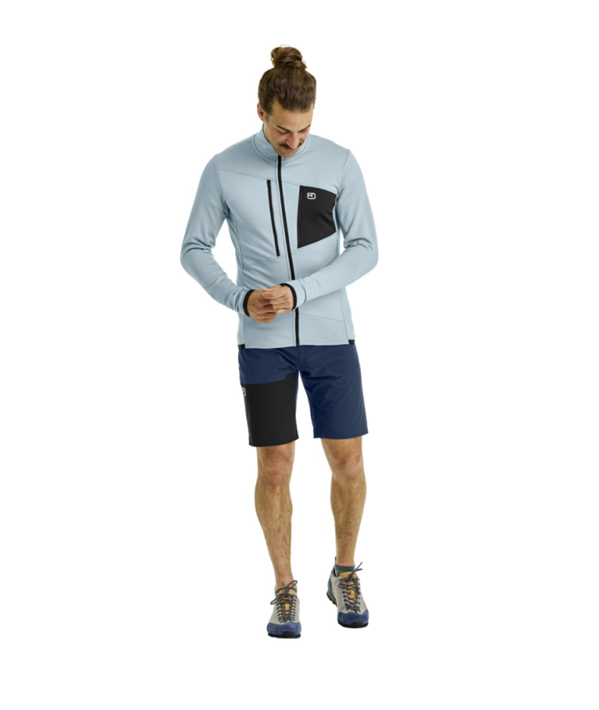 Ortovox FLEECE GRID JACKET M, blue nunatak, XXL