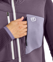 Ortovox Fleece Grid Hoody W, green acid, M