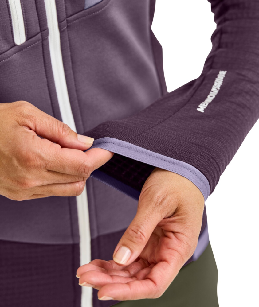 Ortovox Fleece Grid Hoody W, green acid, M