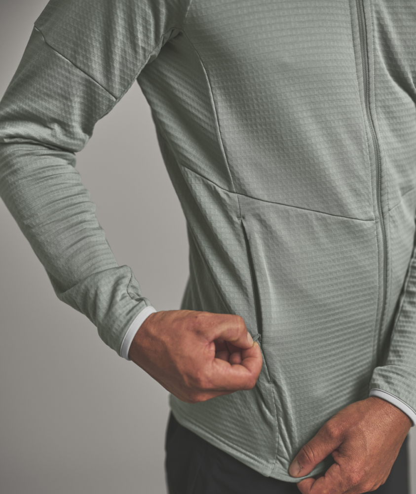 Ortovox Fleece Light Grid Jacket M, red malbec, L