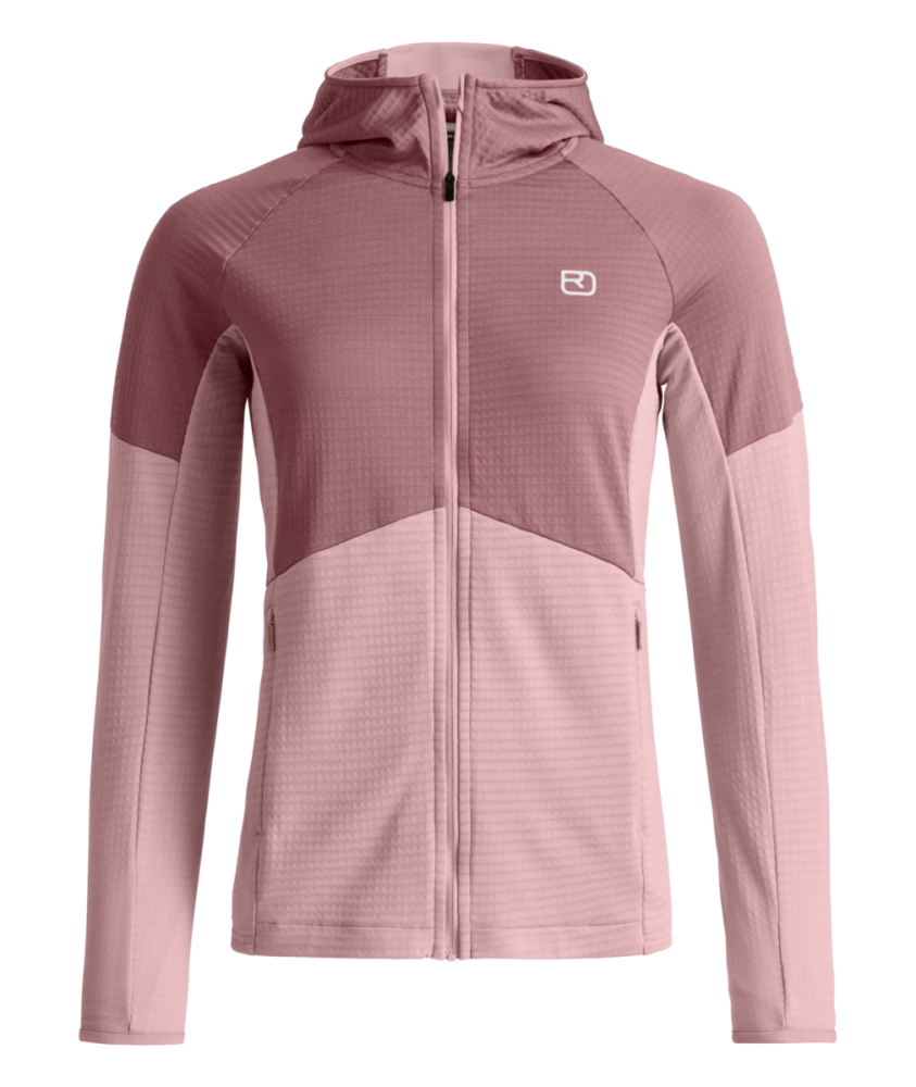 Ortovox Fleece Light Grid Hoody W, dawn rose, M