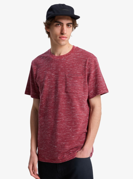 Quiksilver Lopaz Striped Ss Pocket, Burnt Russet Lopaz Stripes