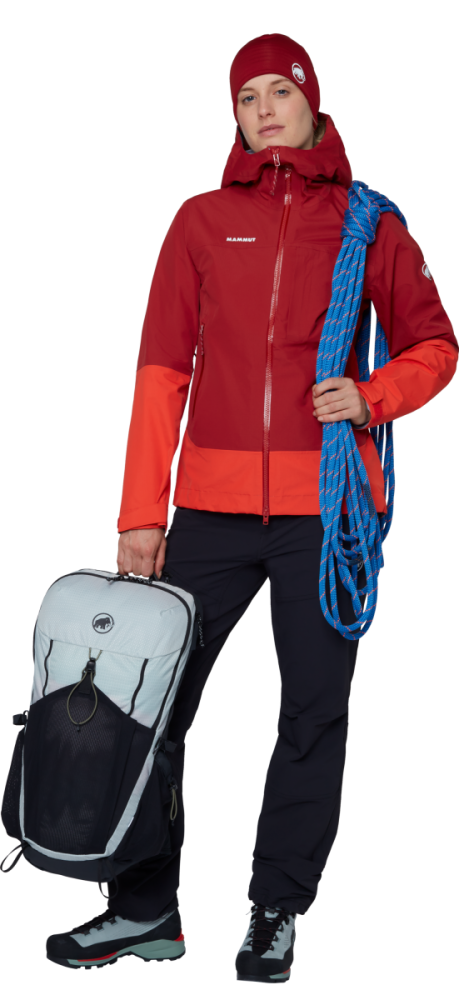 Mammut Alto Guide HS Hooded Jacket Women, dark red- red, L