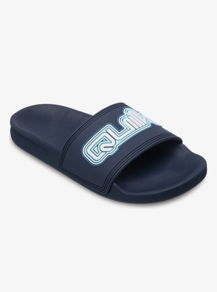 Quiksilver Rivi Wordmark Slide Ii Youth, Dark Navy, 12.5(30)