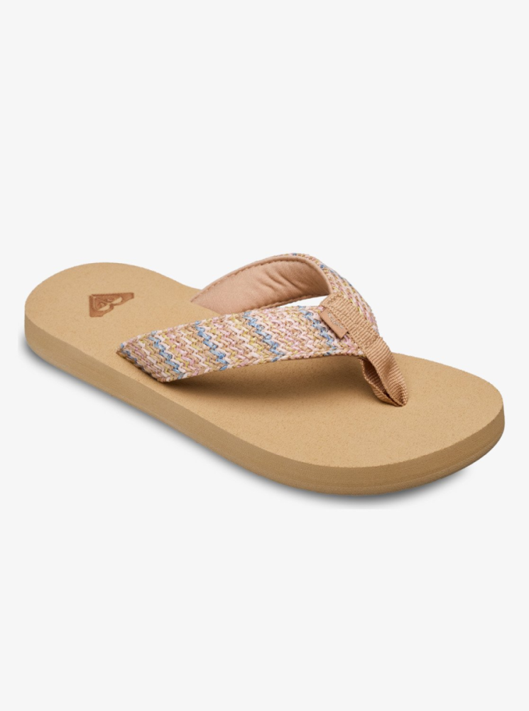 Roxy Rg Porto Raffia, Blue/brown/white, 35