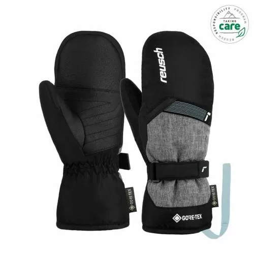 Reusch Flash Gore JR Mitten, blk/blk mel/cabba