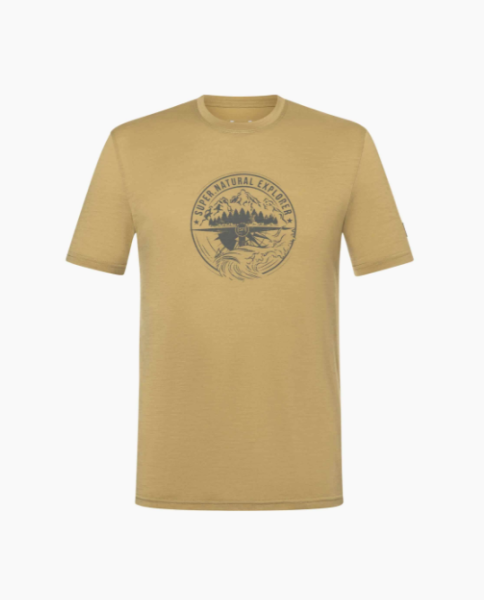 super.natural M EXPLORING TEE, Sahara/Cashmere Grey Melange