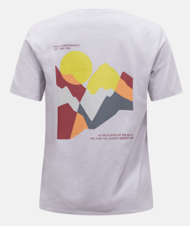 Peak Performance Explore Graphic Tee Damen , Misty Lavender, S