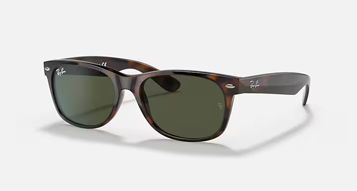 Ray Ban New Wayfarer, Tortoise, G-15 Green, 58