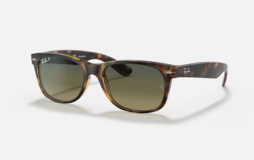 Ray Ban New Wayfarer, Rubber Havana, Dark Grey, 55