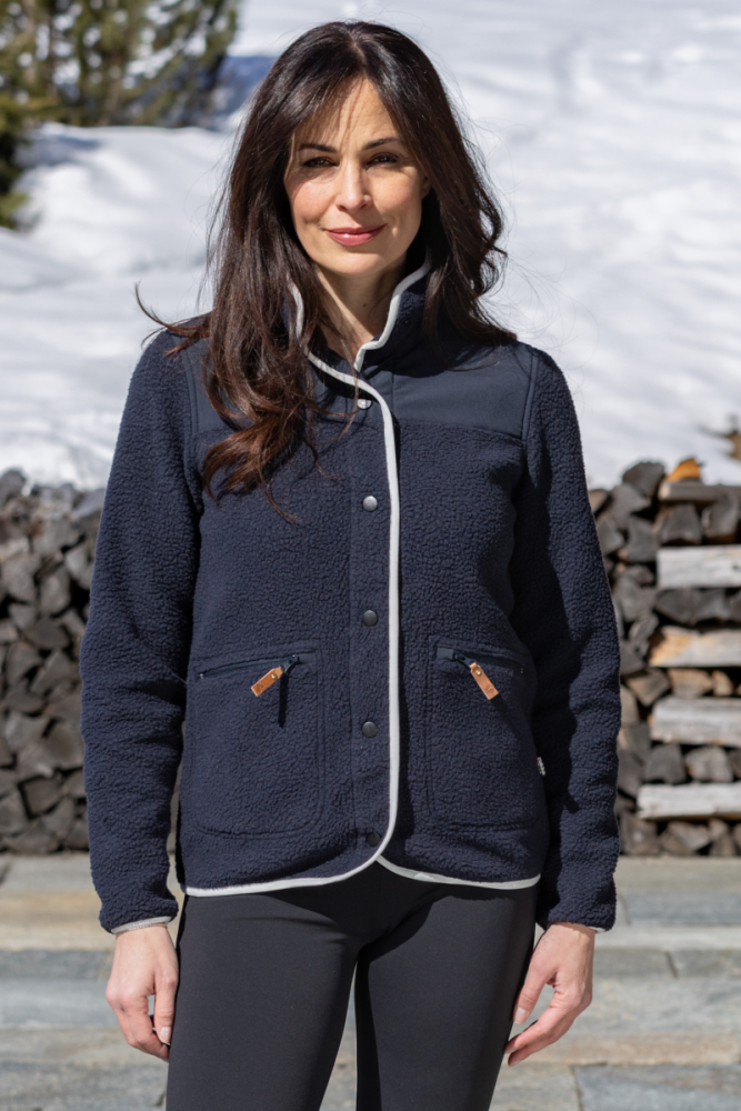 rukka Anisa Damen Sherpa Jacke, dark navy, 36