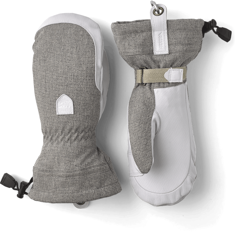 Hestra Woman's Patrol Gauntlet Mitt, light grey, 6