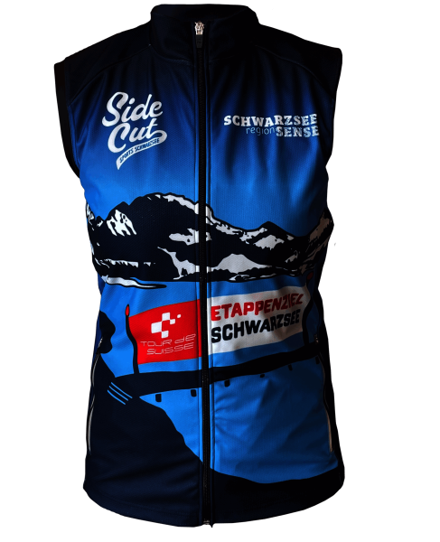 BergSee Tour de Suisse Wind Vest Custom, Blau