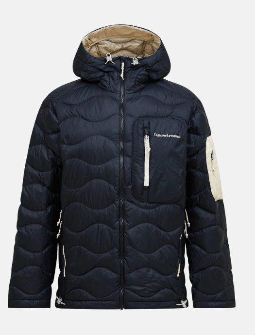 Peak Performance M Helium Utility Down Hood, BLACK/SAND FOG, S