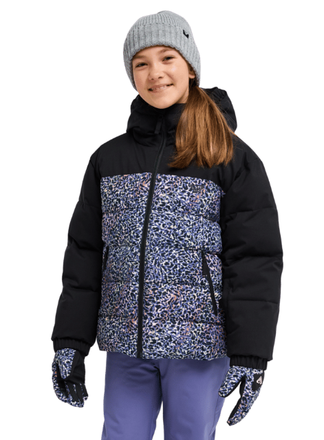 Roxy Snowyhill Printed Puffy Girljk, true black wildin out rg, 10/M