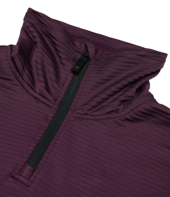 Roxy Snowstride Half Zip, blackberry wine, Large
