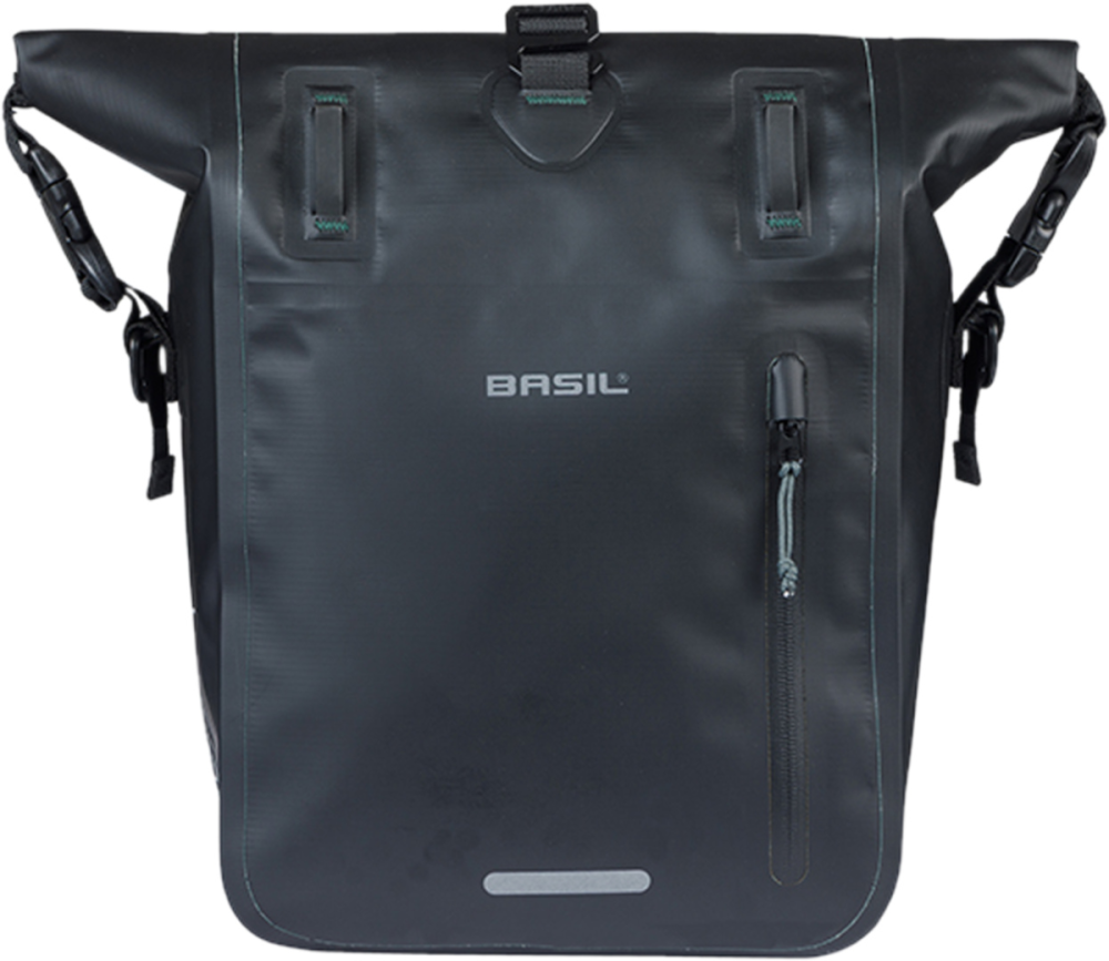 Basil Rivo M Einzeltasche, Tarp. MIK Hooks, 12-15L, schwarz