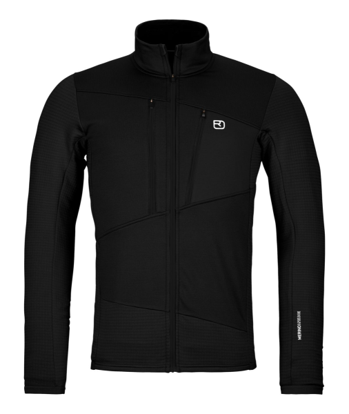 Ortovox FLEECE GRID JACKET M, black raven