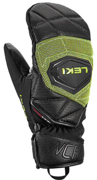 LEKI HS WCR Coach 3D Junior Mitt, black/ice-lemon