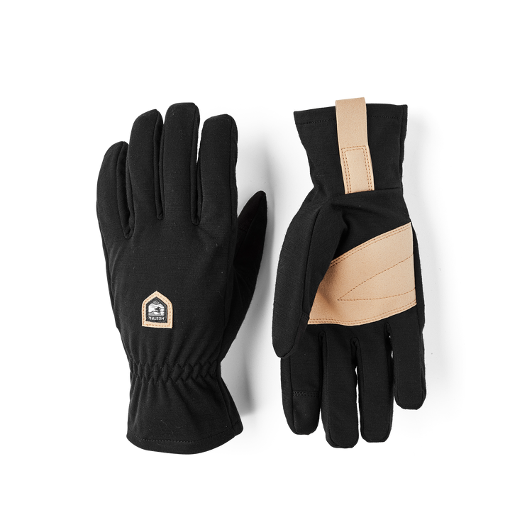 Hestra Windwool Merino Liner - 5 Finger, black, Grösse 6