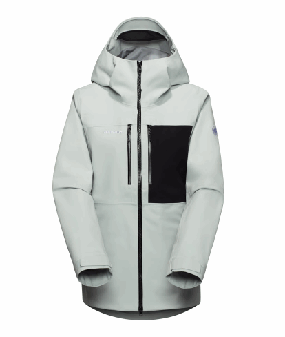 Mammut Stoney HS Hooded Jacket Women, silver sage-black, L