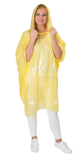 Korntex Einweg Regenponcho, gelb, one size