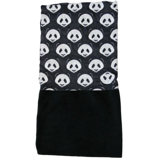 BergSee Panda Necktube with Fleece, Black