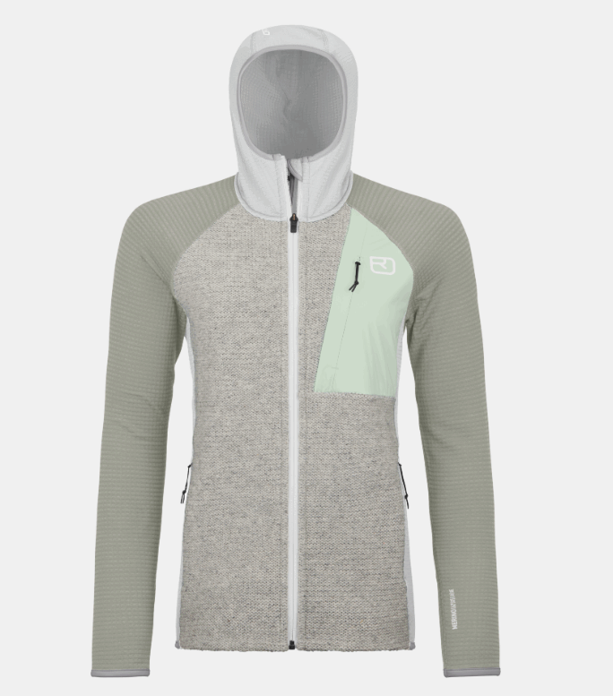 Ortovox FLEECE GP CLASSIC KNIT HOODY W, grey ice, L